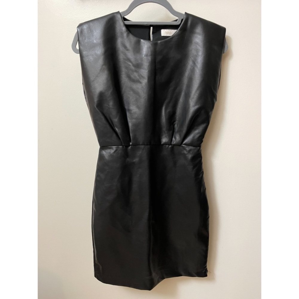 Faux Leather Dress